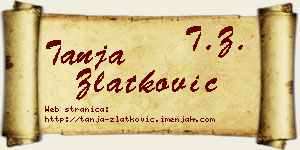 Tanja Zlatković vizit kartica